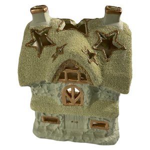 Hand Painted Holiday Building Tealight Holders